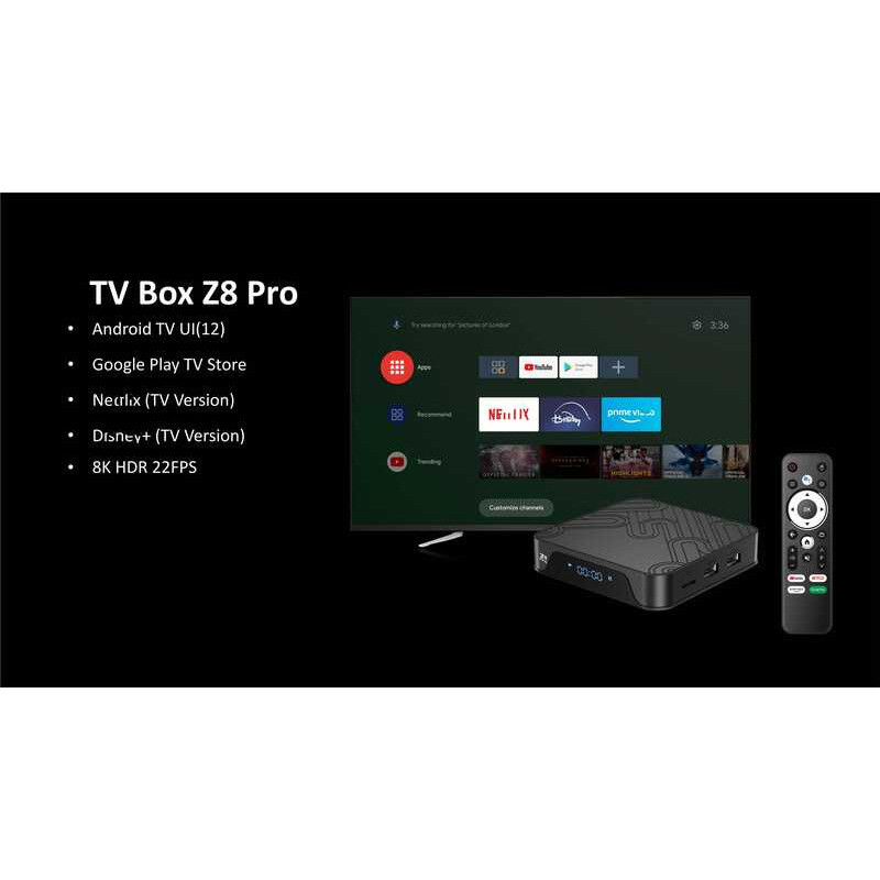 ▥ Original Z8 PRO TV 12.0 H618 4K Dual WIFI Wifi 2.4/5G 12 Atvสมาร์ททีวีstick Android Media Pla