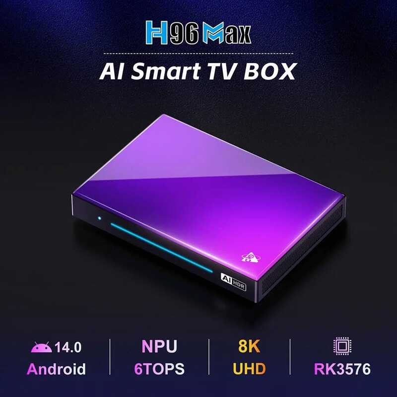 ▥ H96 MAX M9 Ai-Srกล่องทีวีandroid14 Rockchip Rk3576 Quad Cortex A72 + Superความละเอียด 8Kถอดรห