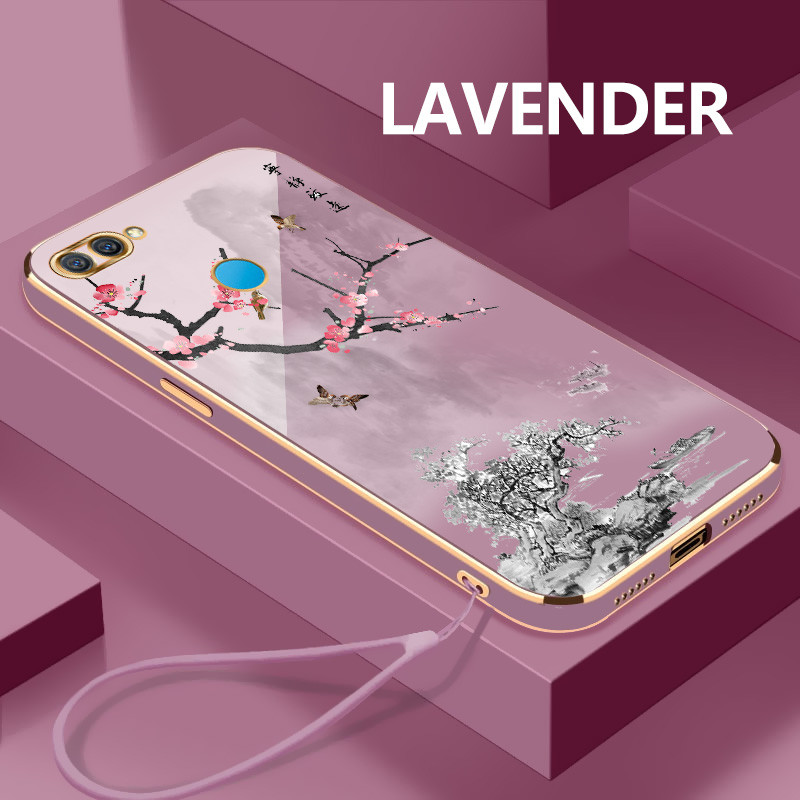 Softcase Ink Painting สําหรับ OPPO A7 A7n A7x A8 Drop Resistance Case