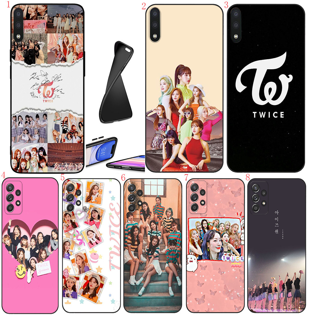 Samsung A22 A55 A56 J4 J6 J8 2018 J4 J5 J6 J7 Prime Plus Core E14 TWICE K POP เคสโทรศัพท์สีดํานุ่ม