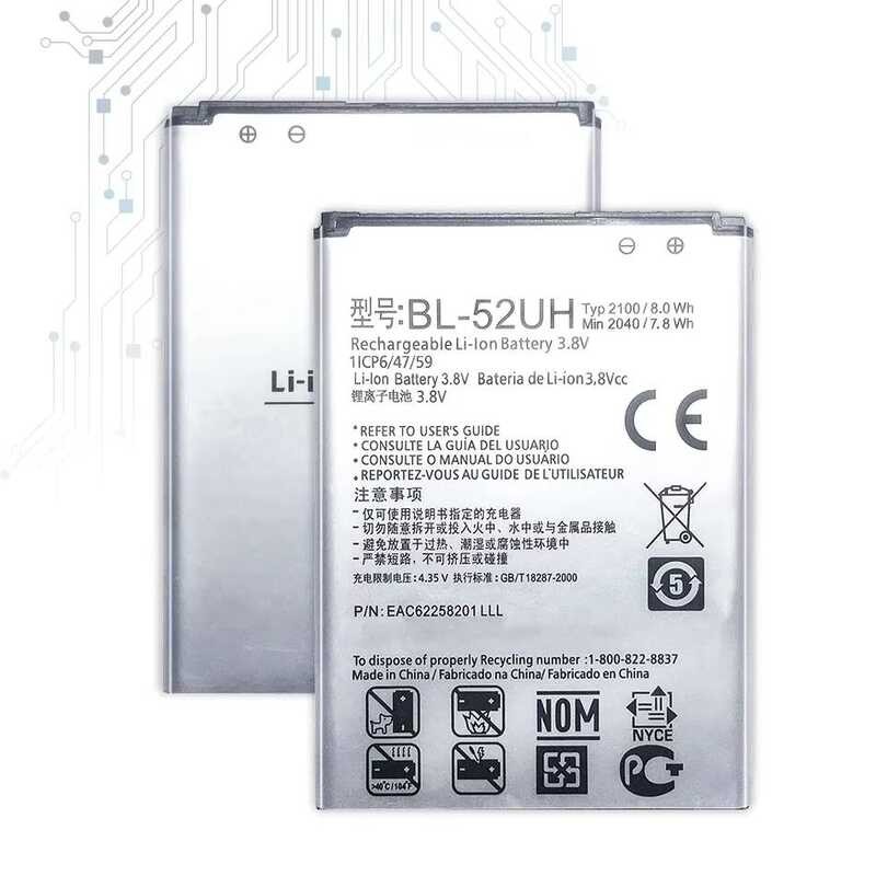 Battery For LG Opimus L70 D320 L65 D285 D280 D320N VS876 BL-52UH 2040mAh
