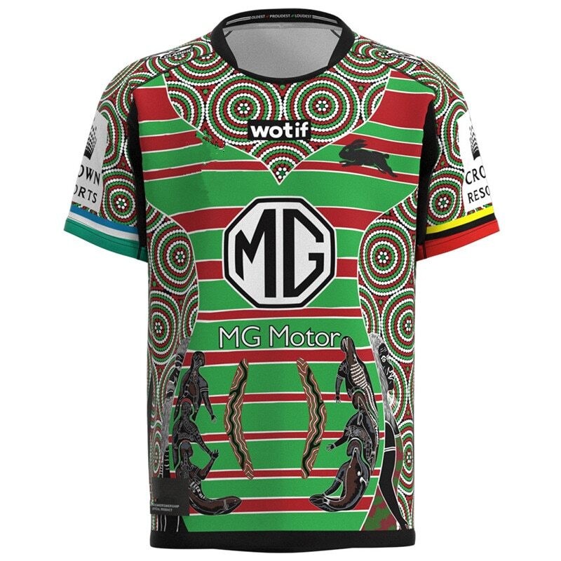 2023 Timog Sydney Rabbitohs Anzac / Indigenous / JOHN SATTLER COMMORATIVE / เสื้อกล้ามรักบี้