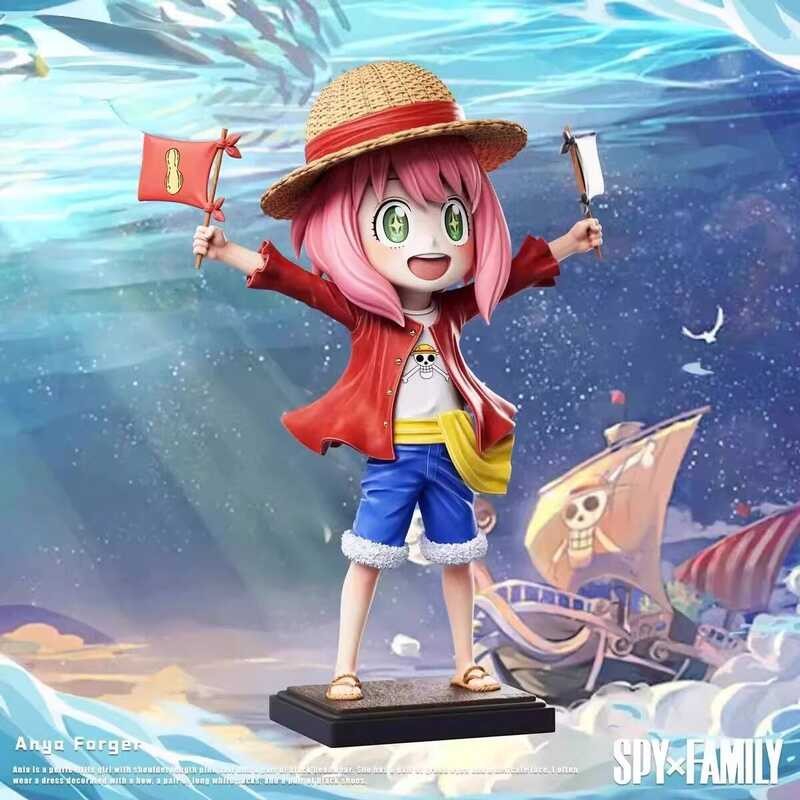 Arnia Luffy Spy Play House Series One Piece หมวกฟางกลุ่มLuffy Hand-Madeอะนิเมะอุปกรณ์ต่อพ่วงรูปปั้นเ