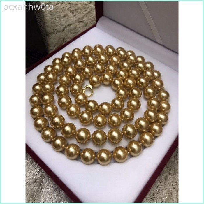 highquality affordable 48 inches Long Majestic Pearl Necklace - Yellow Gold (SouthSea pearl look a