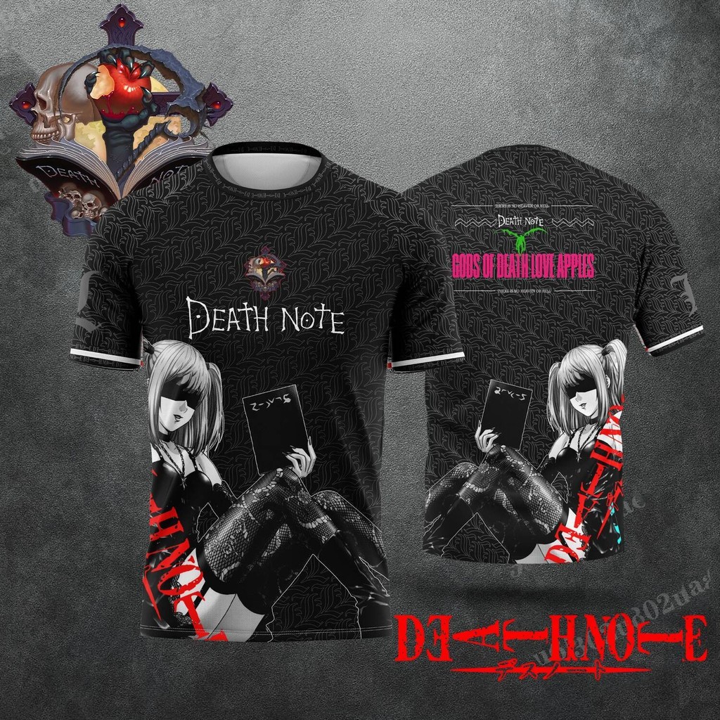 ใหม่ญี่ปุ่นอะนิเมะ Death Note ผู้ที่ชื่นชอบ 3D พิมพ์ผู้ชายและผู้หญิงรูปแบบแฟชั่น Casual Jersey มังงะ