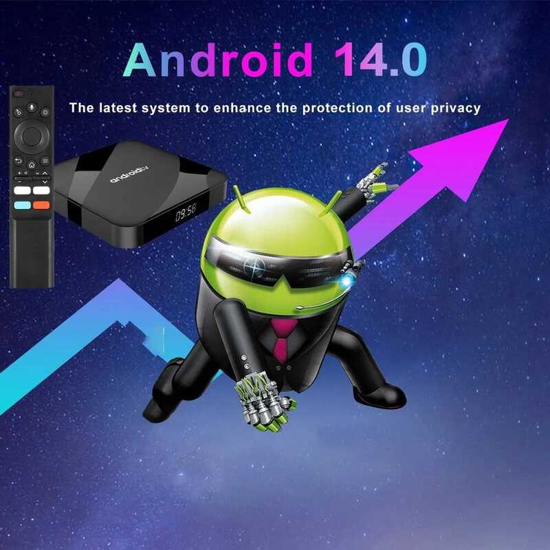 ▥ Tv98 ATV กล่องสมาร์ททีวี Ultra HD 8K Android 14 S905 W2 4Gb 64Gb Dual WIFI 4G 5G Bt5.0 Media