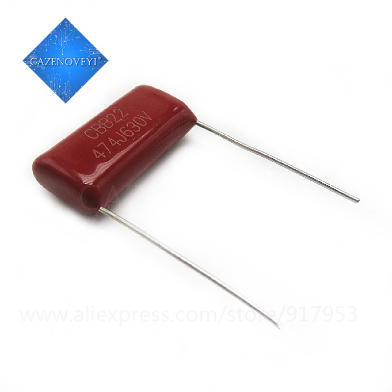 10 ชิ้น 630V474J 0.47UF 470NF Pitch 20 มม. 630V 474 CBB ตัวเก็บประจุฟิล์มโพรพิลีน IC