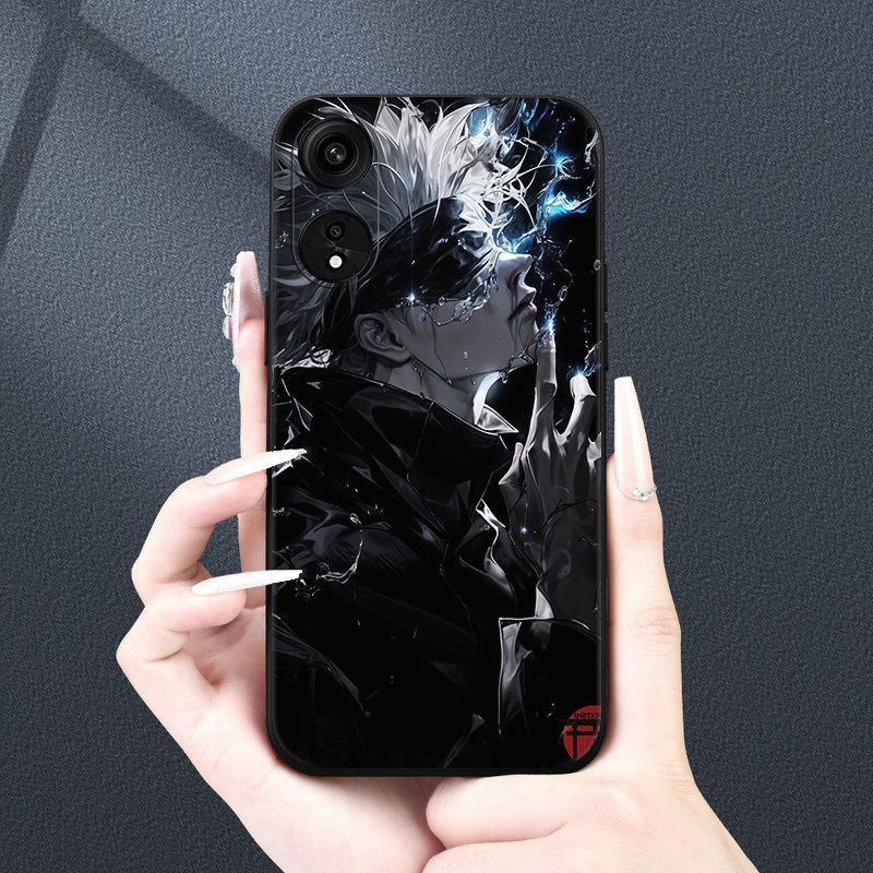 W[3] Anime Boy Cool การ์ตูน Gojo Satoru สําหรับ OPPO A80 A83 A1 A91 F15 A92 A72 A52 A92S A93 A94 A95 A96 K12X TPU ซิลิโคนเคสโทรศัพท์สีดํา ราคา ถูกที่สุด ดีลบีเคเค แกลเลอรีภาพที่ 5