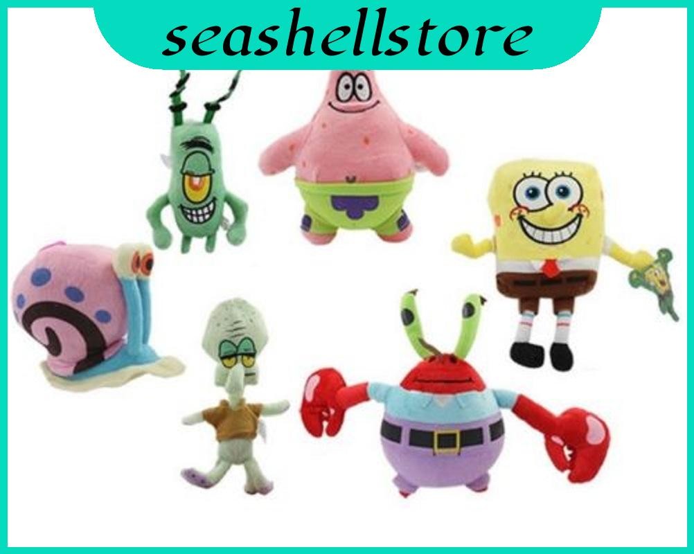 สัตว์น่ารักยัดไส้ Spongebob Patrick Mr Krabs Squidward Wall Snail แขวน