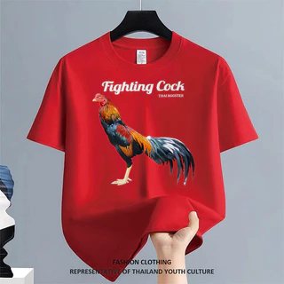 สีขาว-ดำ สตรีทแฟชั่น สีดําแขนสั้น เสื้อยืดผู้ชาย วินเทจ เสื้อยืด CASUAL OVERSIZE ลายการ์ตูน FASHION คอกลม ผู้ชาย COOL
