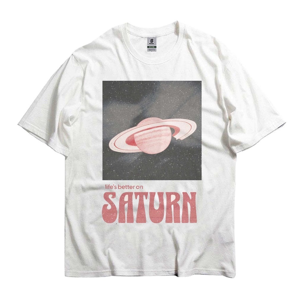ใหม่ เสื้อยืด ขนาดใหญ่ ลาย Saturn Sza สไตล์วินเทจ