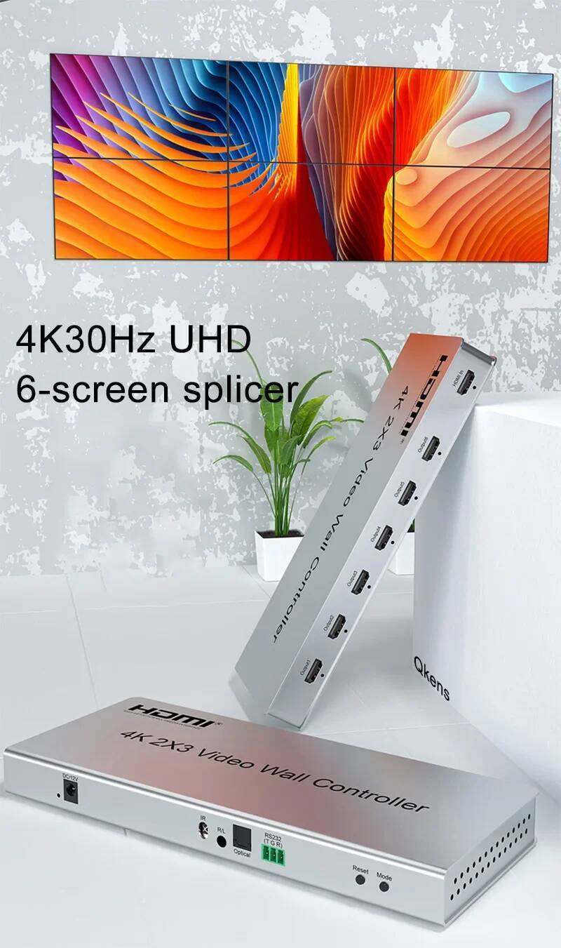 4K 2x3 HDMI Video Wall Controller 4K @ 30Hz Video Wall Processor รองรับ 1x2 2x1 2x2 2 4 6 หน้าจอวิดี