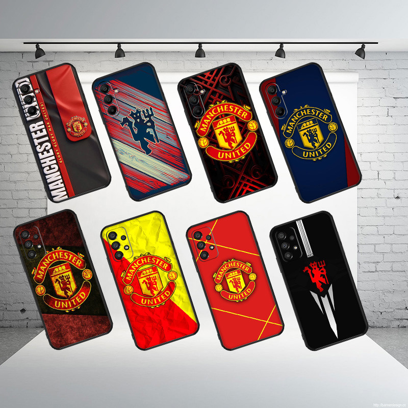 นุ่มสีดําTPU Redmi K20 30 40 Pro Note 10 Pro Max 10S 10T Manchester United2 เคสโทรศัพท์