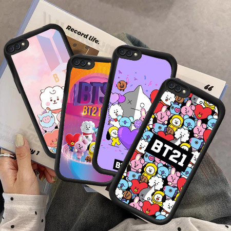 BT21 UniverseกันกระแทกHpปลอกชุบใสสําหรับOPPO Reno 2Z A12 A7 A9 F11 A12s A3S A1K C2 C2s F7 F9 A12E A5