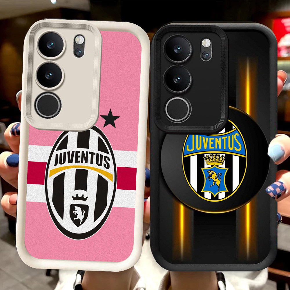 R8 J-JuventusFC Casing สําหรับ VIVO Y19S Y300 V40 Lite Pro 5G สีดําและสีขาว