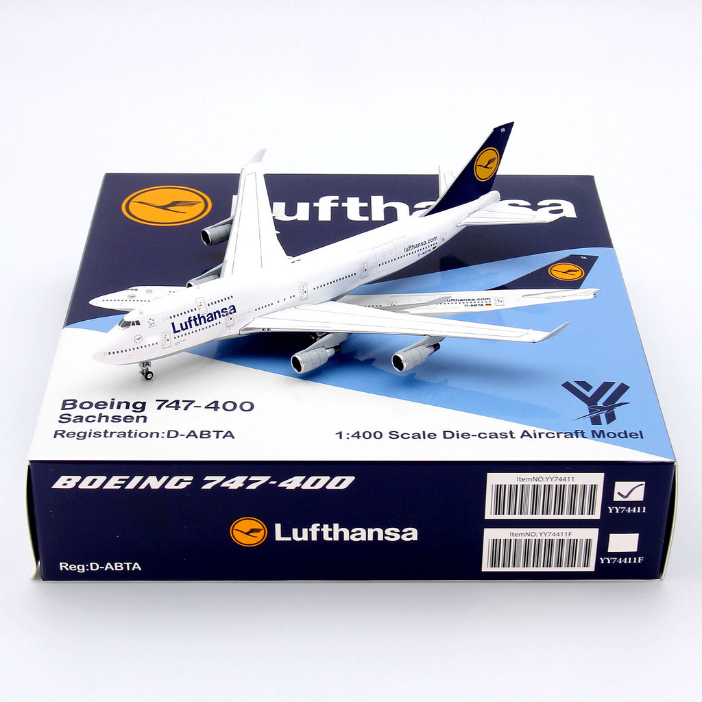 YY Wings Hensa Airlines B747-400 D-ABVY D-ABTA D-ABVH เครื่องบินรุ่น 1/400
