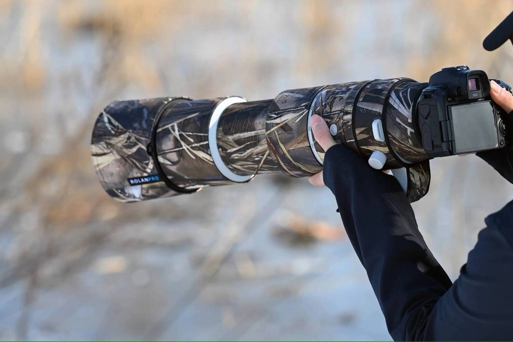 ROLANPRO เลนส์สําหรับ Canon RF 200-800 มม.F6.3-9 IS USM Raincover Camouflage เลนส์ป้องกันกรณี RF 200