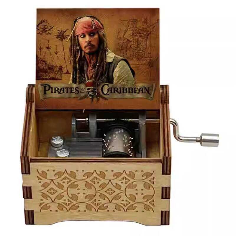 ธีมโจรสลัด Song of the Caribbean Hes Pirate Music Box ของขวัญกล่องดนตรีโจรสลัดของ He