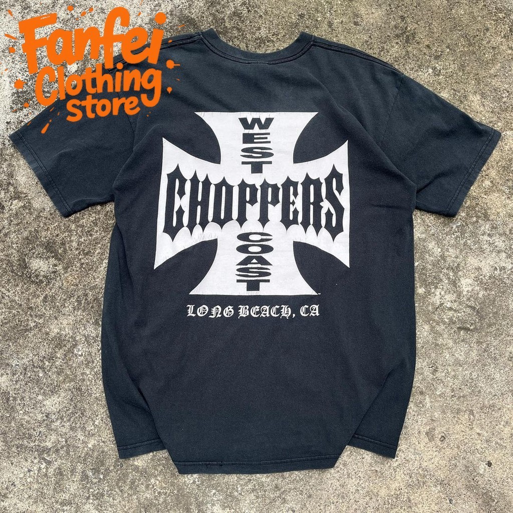 (จัดส่งตลอด 24 ชั่วโมง)Fanfei Paul Walker Tee คอลเลกชัน West Coast Chopper การออกแบบพิเศษ