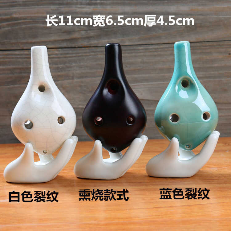 6 หลุม Alto C-Key Ocarina Good Tone เหมาะสําหรับร้านเปียโนโรงเรียนการสอน Six-Hole Ocarina ฟรีเชือก