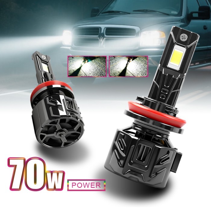 H11 Canbus LED Car LED Headlight 70W 30000LM H8 H9 H11 Auto LED Lamp High Power Fog Light 6000K CAN