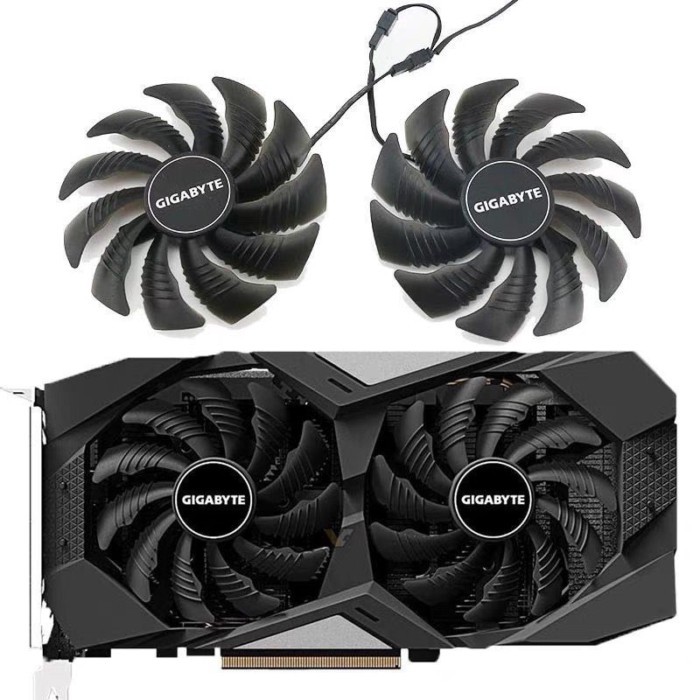 พัดลมระบายความร้อนกราฟิกการ์ด GIGABYTE GTX 1650/GTX 1650 SUPER T129215เป็น