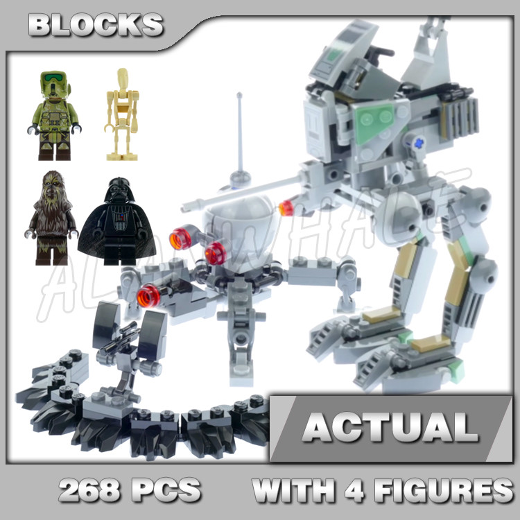 268pcs Star Wars AT-RT Clone Scout Walker Dwarf Spider Trooper Trench Section 11427 Building Blocks 