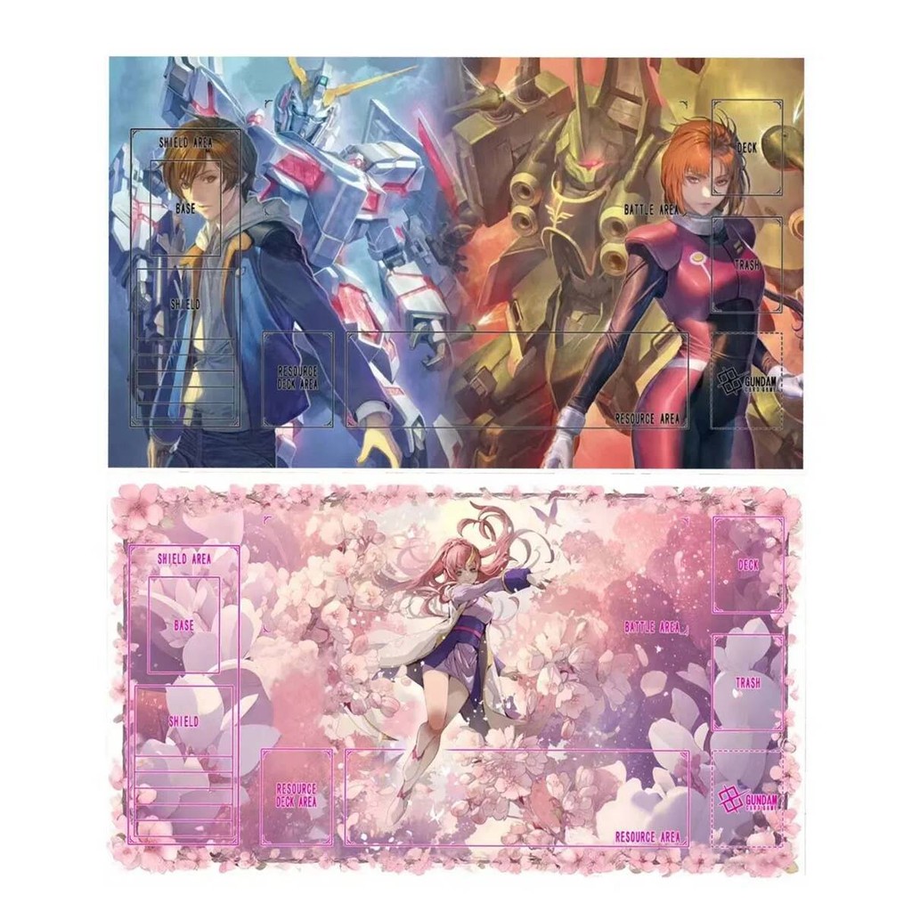 600X350X2Mm DIYการ์ตูนGundamed Gcgการ์ดBattle Mat Gcgผู้เล่นเดี่ยวเกมกระดานการ์ดBattle Cardอะนิเมะกา