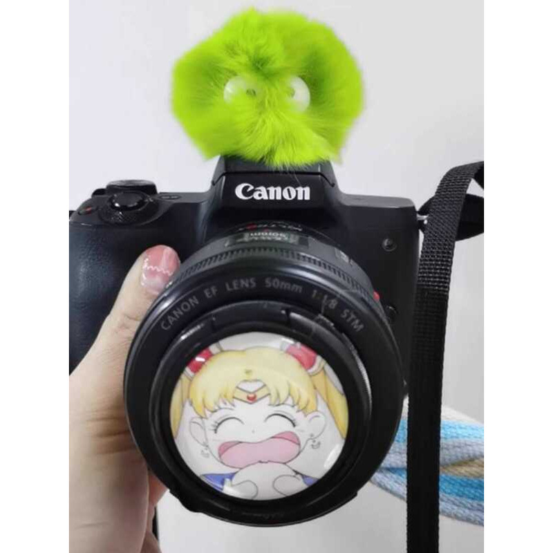 Briquettes น่ารักเลนส์ฝาครอบรองเท้าร้อนเหมาะสําหรับ Canon Nikon Sony Fuji XT5ZVE10LR50A7M4R10