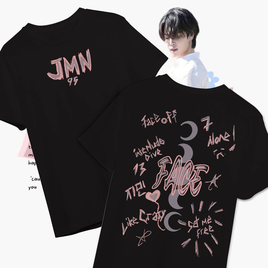 ใหม่ เสื้อยืด Jimin Solo Summer Cotton BTS Jimin Face Short Slevee