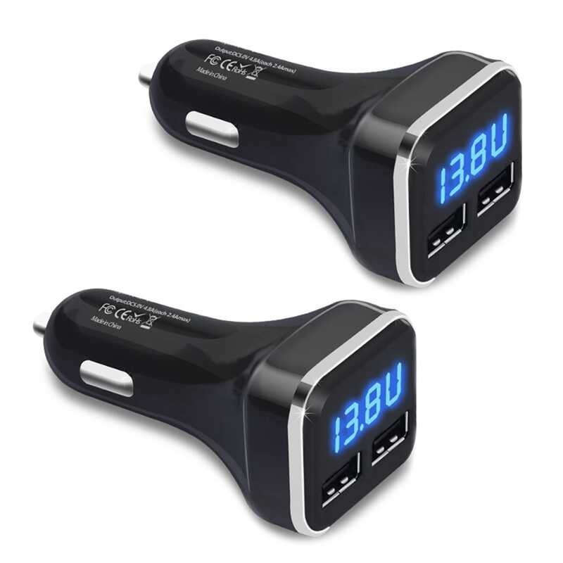 C 2X Car Charger Volt Meter Car Battery Monitor With LED Voltage & Amps Display, For 11 / Xs ,Galax