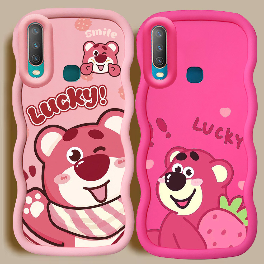 MERAH KL34 เคสล็อตโซ่สําหรับ VIVO Y15 Y50 Y30i Y17 Y30 Y12 กรณีสีชมพู