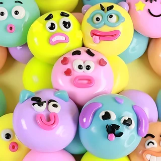 Smushers สุนัข Face Swap Squishy ของเล่นนุ่มช้า Rising Sensory Fidget สําหรับความวิตกกังวลความเครียดบรรเทาเปลี่ยน Expressions โคมไฟตั้งโต๊ะสําหรับ Office Home Travel