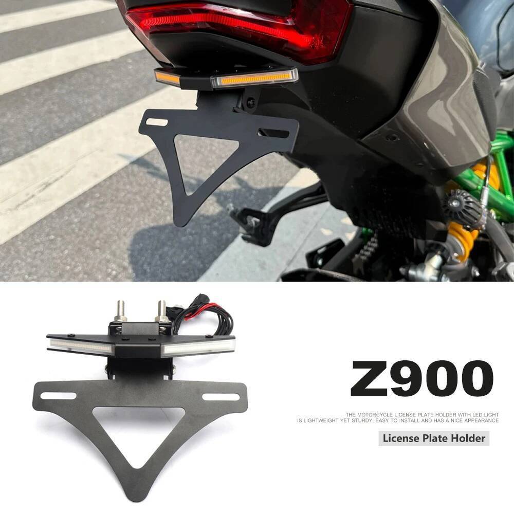 รถจักรยานยนต์ LED ด้านหลังหาง Tidy Fender Eliminator ผู้ถือป้ายทะเบียนสําหรับ KAWASAKI Z 900 Z900 SE