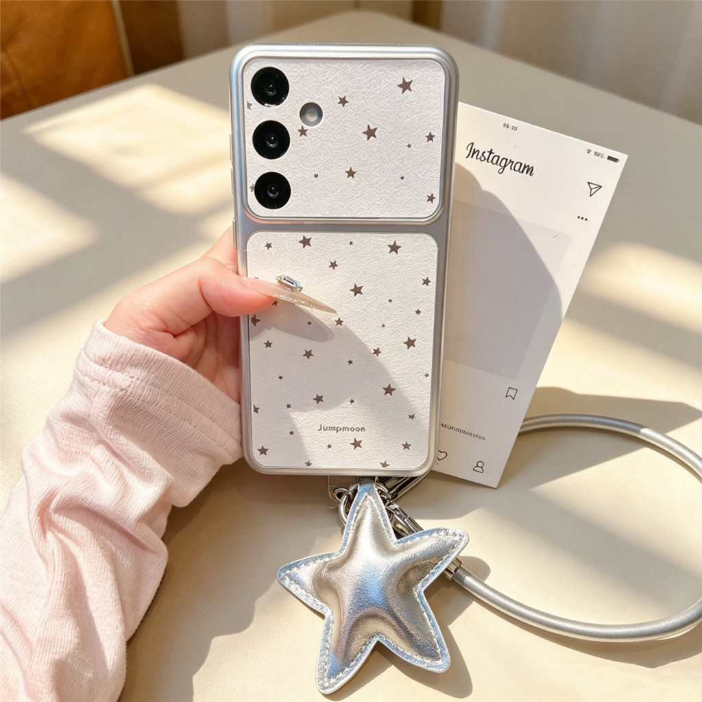 Simple Star SeriesปลอกสําหรับOPPO A17K A5X A5 2020 A54 A58 A79 A11SหนังGRAINที่ถอดออกได้Starเครื่องป