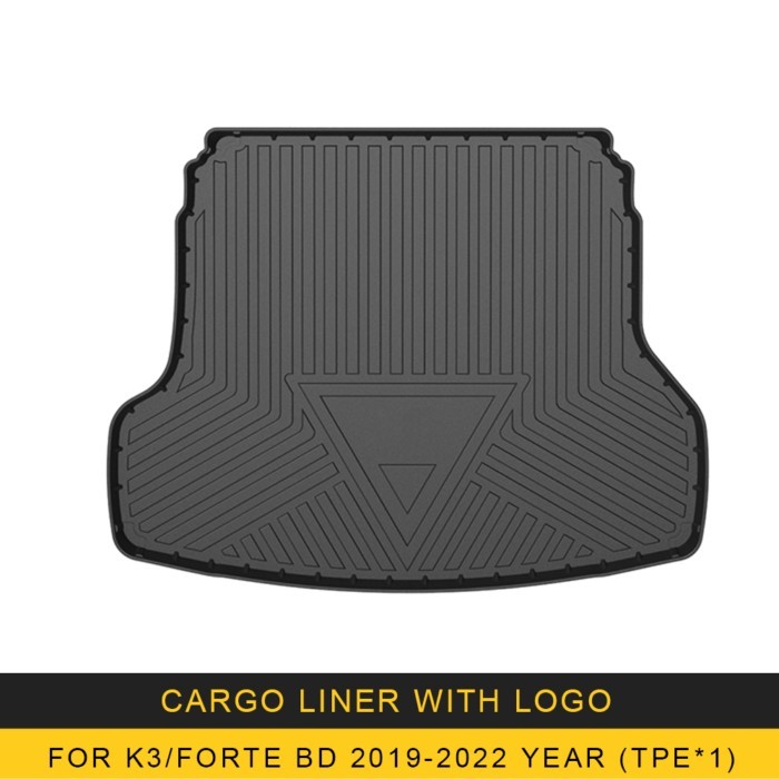 For Kia K3 BD FORTE 2019-2022 Car Cargo Liner box Mat TPE Anti-slip Trunk Mat Trunk Tray Carpet Int