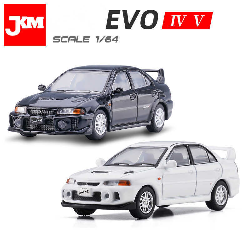 JKM1/64 Mitsubishi EVO สี่และห้ารุ่นDiecastรถของเล่นสําหรับชายวันเกิดGif
