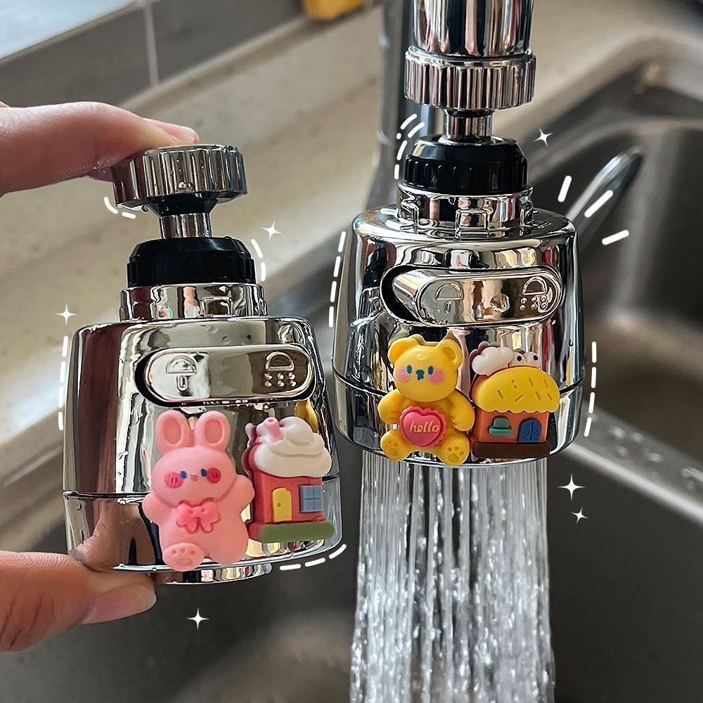 การ์ตูนใหม่ Creative Faucet Faucet Profe-Profe Nozzle Filter Tenone Pull-pull-faucet rotatable Exte