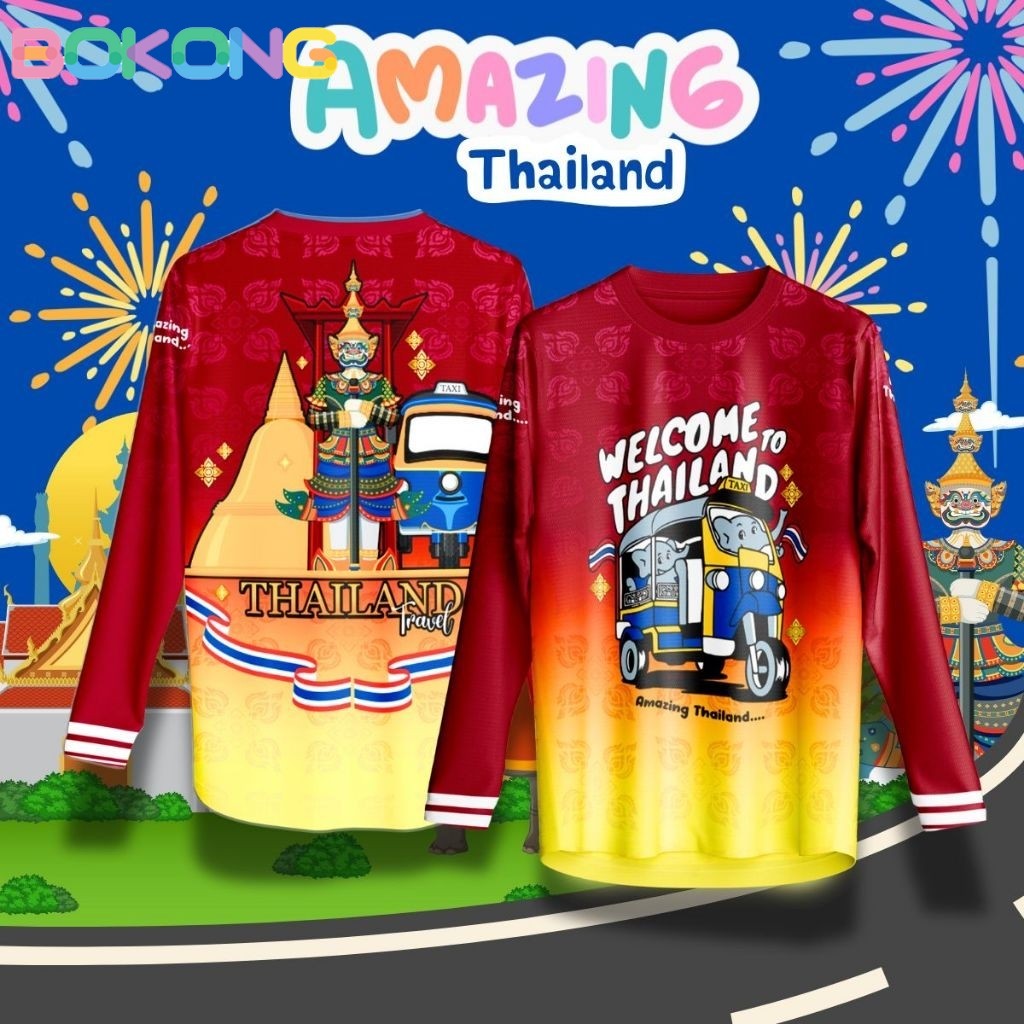 เสื้อสเวตเตอร์ Welcome to Thailand แขนยาว 2 ลาย