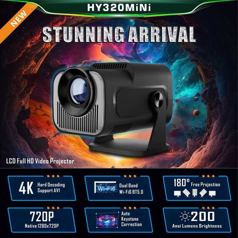โปรเจคเตอร์ HY320mini Portable Home Projector Business Office Outdoor Available
