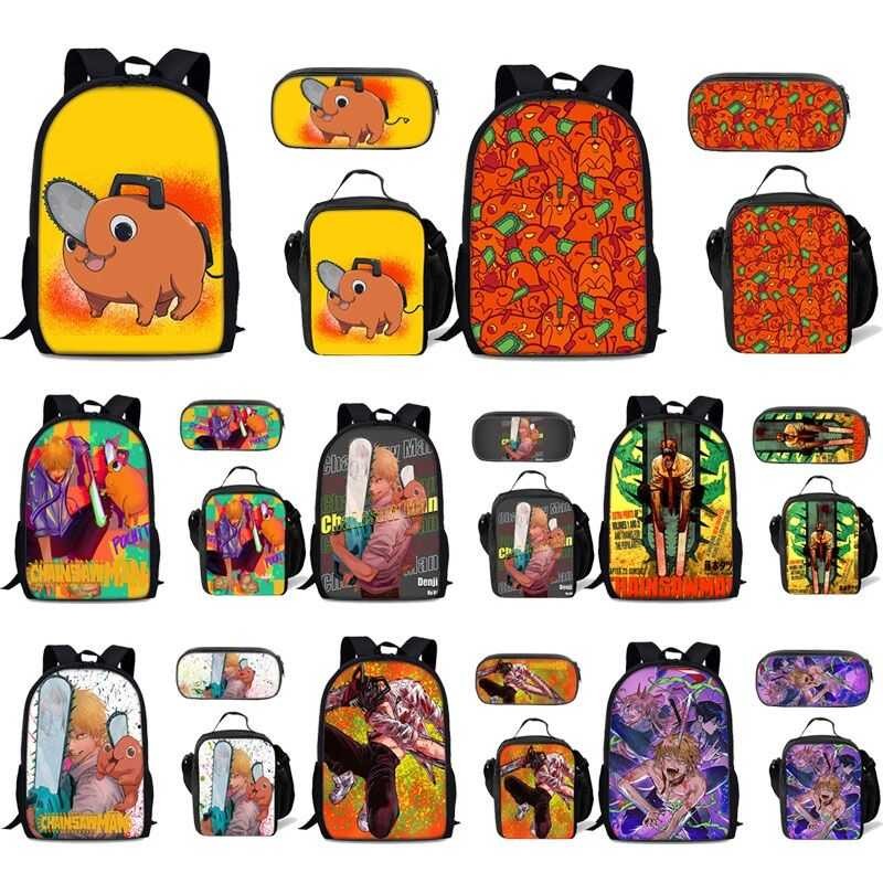 ❤ Original Chainsaw Man Student Schoolbag, A Variety Of Options Meal Bag, Pencil Case, Pochita