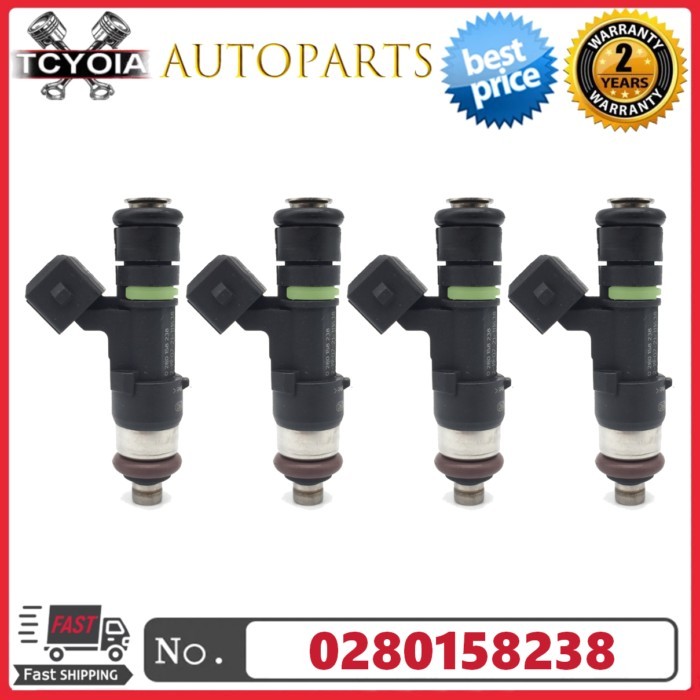 4pcs/lot 0280158238 AM5G-9F593-BA 1674854 Fuel Injectors For Ford c-max II Ecosport Fiesta Saloon V