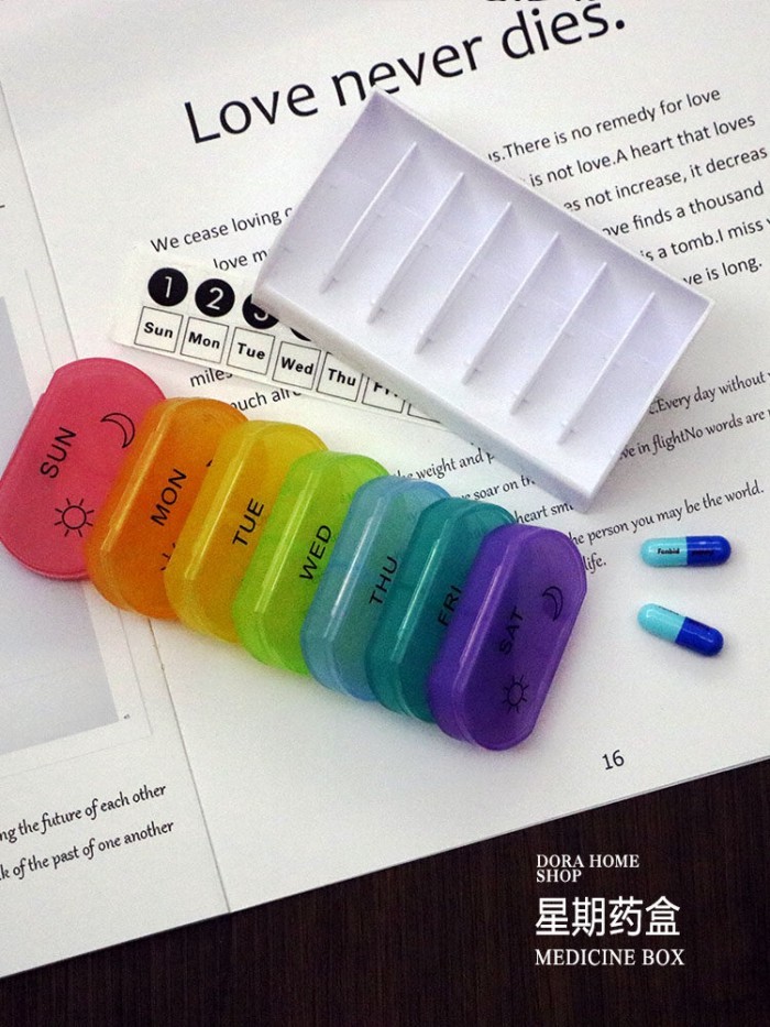 Morning Evening One Week 14 Grids Weekly Small Health Products 7 Days Portable Mini Portable Pills P
