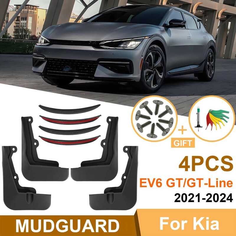 รถ Mudflaps สําหรับ Kia EV6 GT-Line GT Line CV EV 2021 2022 2023 2024 Splash Grd Fender Mudgrds ด้าน