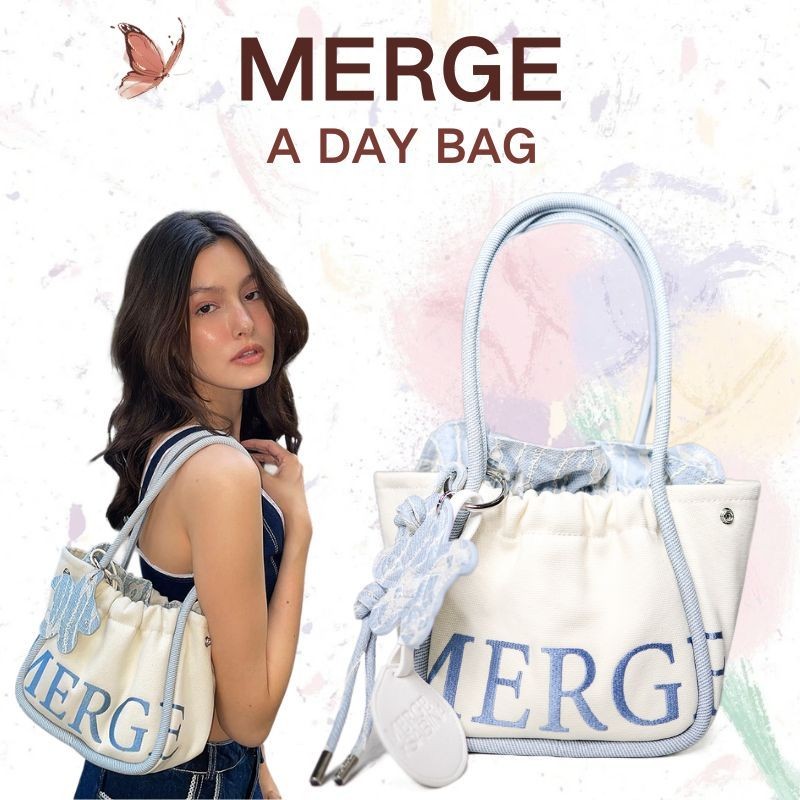 ♞MERGE A DAY BAG MINI X SABINA Merge กระเป๋า official ส่งต่อ ถุงรุ่นแรก กระเป๋าโทท MHD