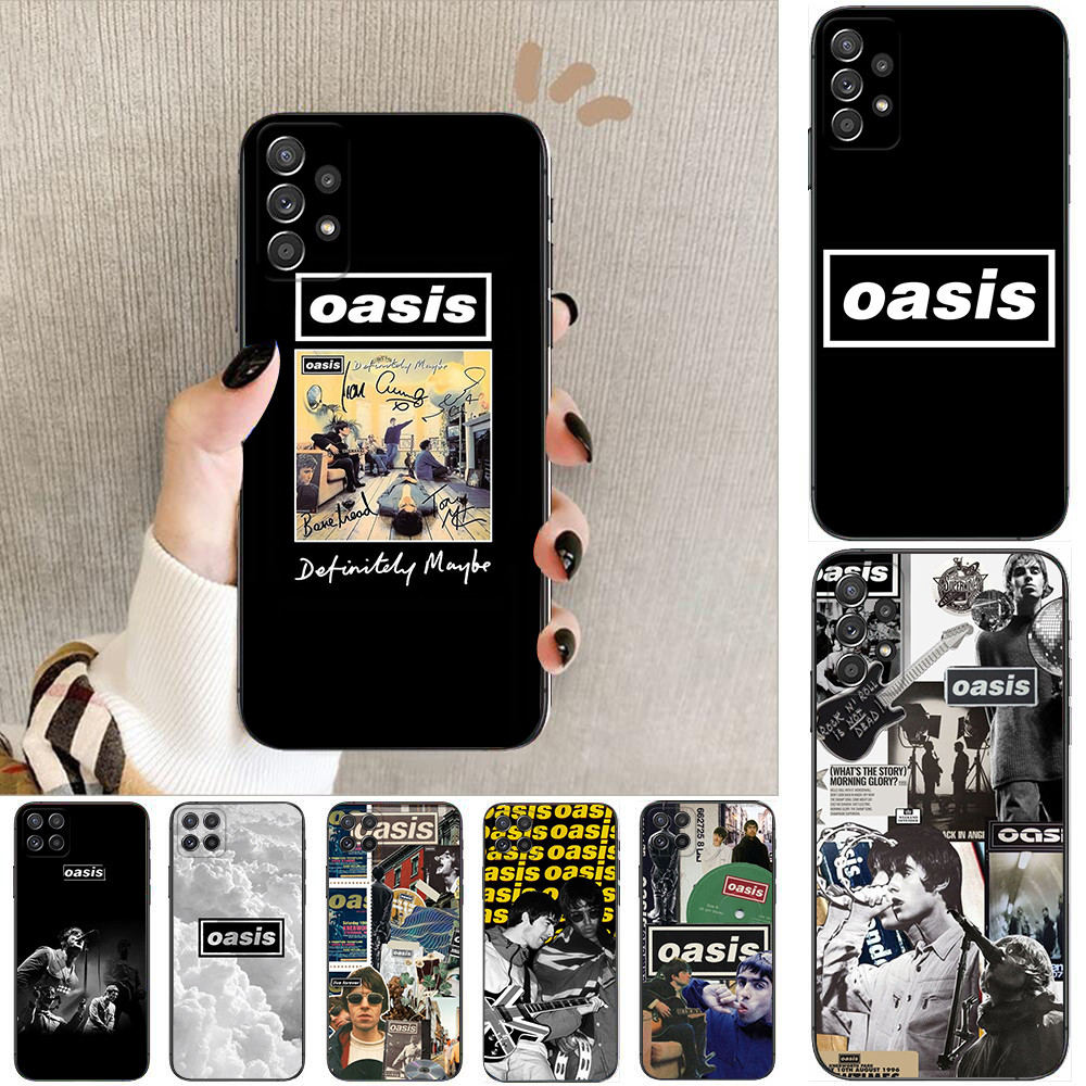 Samsung A01 EU A02 M02 F56 A03S A04 s A5 2017 A6 A7 A8 A9 Plus 2018 Z17 Oasis Bandเคสโทรศัพท์สีดํานุ