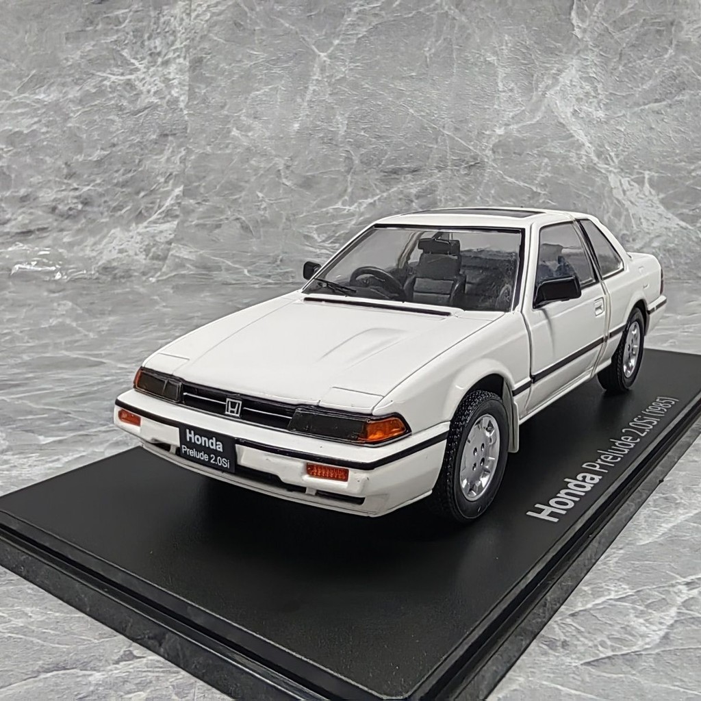 รถที่มีชื่อเสียงในประเทศ 1/24 Honda Prelude 2.0 Si 1985 โมเดลรถโลหะผสมสองประตู Out of Print Car Mode