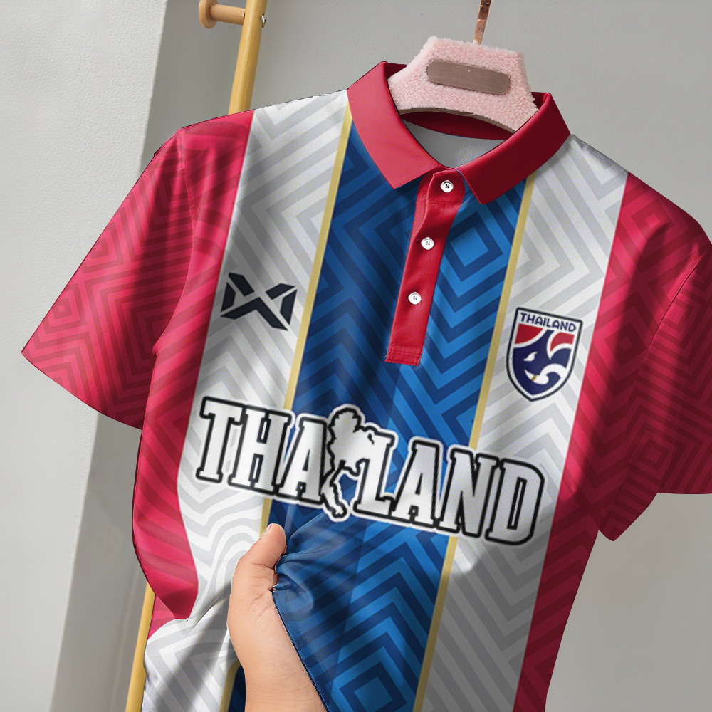 เสื้อโปโลสำหรับผู้ชาย แห้งไว มีธงไทย