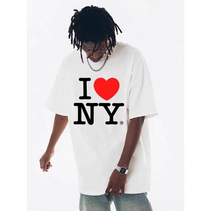 เสื้อยืดคุณภาพดี (พิมพ์พรีเมี่ยม)เสื้อสกรีนลาย I LOVE NY ️ เทรนด์ยอดฮิต 2024