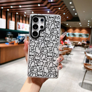 Artistic บทคัดย่อ Line Kitty สําหรับ Galaxy S23 S24FE S23ULT…